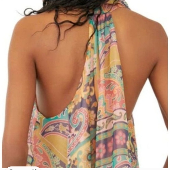 FREE PEOPLE‎ Women's Size M Strawberry Print Sleeveless Boho Festival Top - Picture 7 of 7